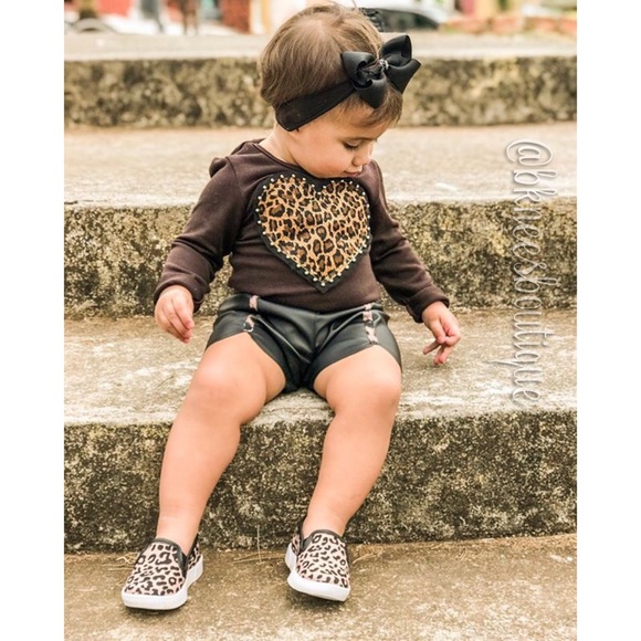 Babygirl Cheetah Leather Rockstar Boutique Set - Picture 6 of 6